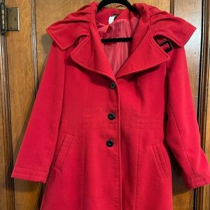 Venus red peacoat woman’s size 6